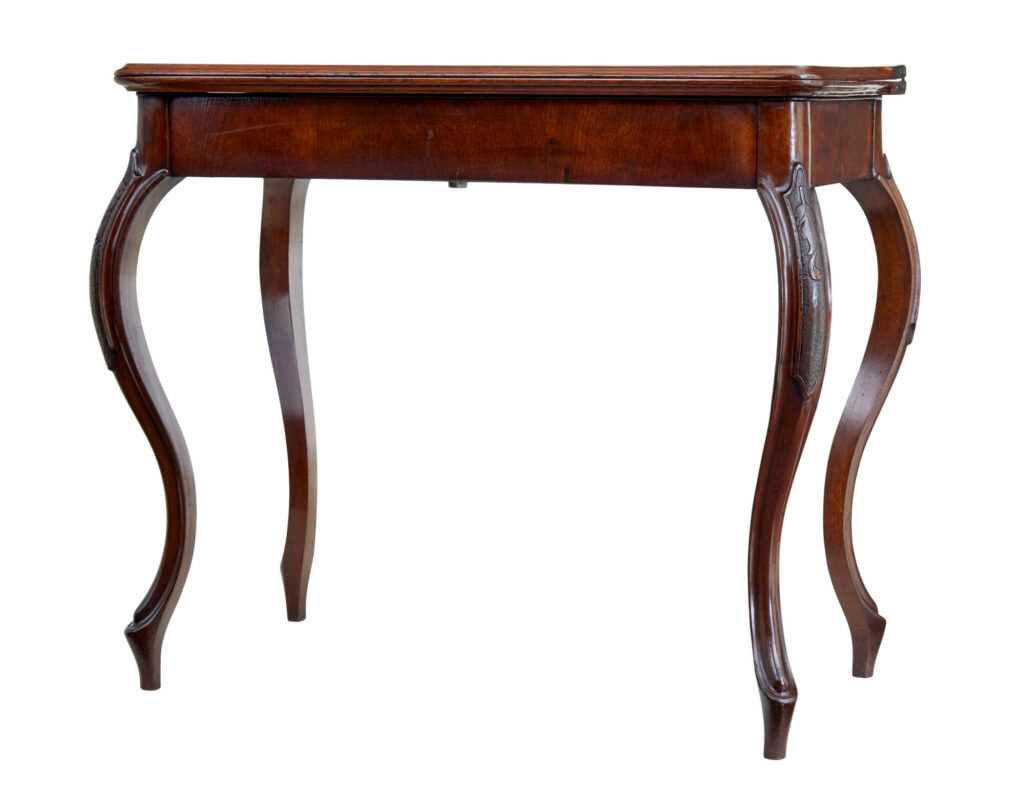 19th Century Carved Mahogany Games Table