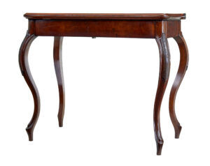19th Century Carved Mahogany Games Table — thumbnail 1