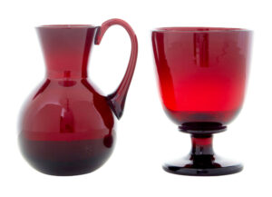 2 Piece’s of 1950’s Red Art Glass by Monica Bratt — thumbnail 1