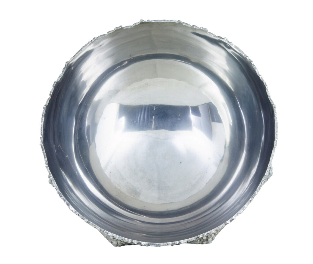 Victorian Influenced Silver Plated Punch Bowl — image 6