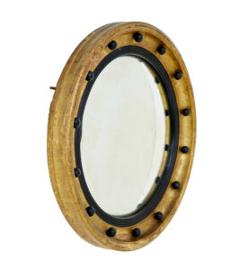 19th Century Ebonised and Gilt Convex Mirror — thumbnail 5