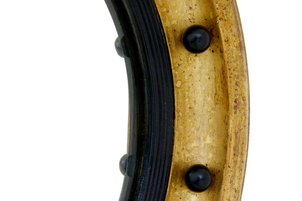 19th Century Ebonised and Gilt Convex Mirror — image 4