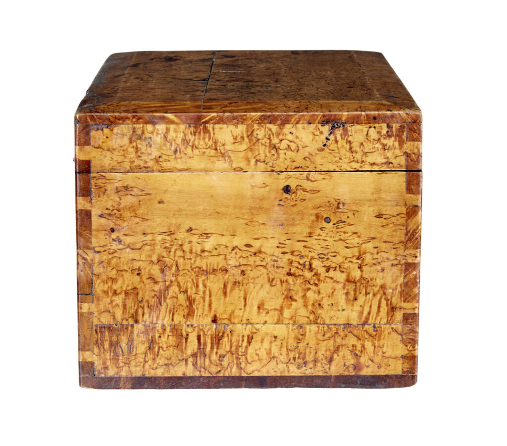 19th Century Burr Birch Sugar Box — image 7
