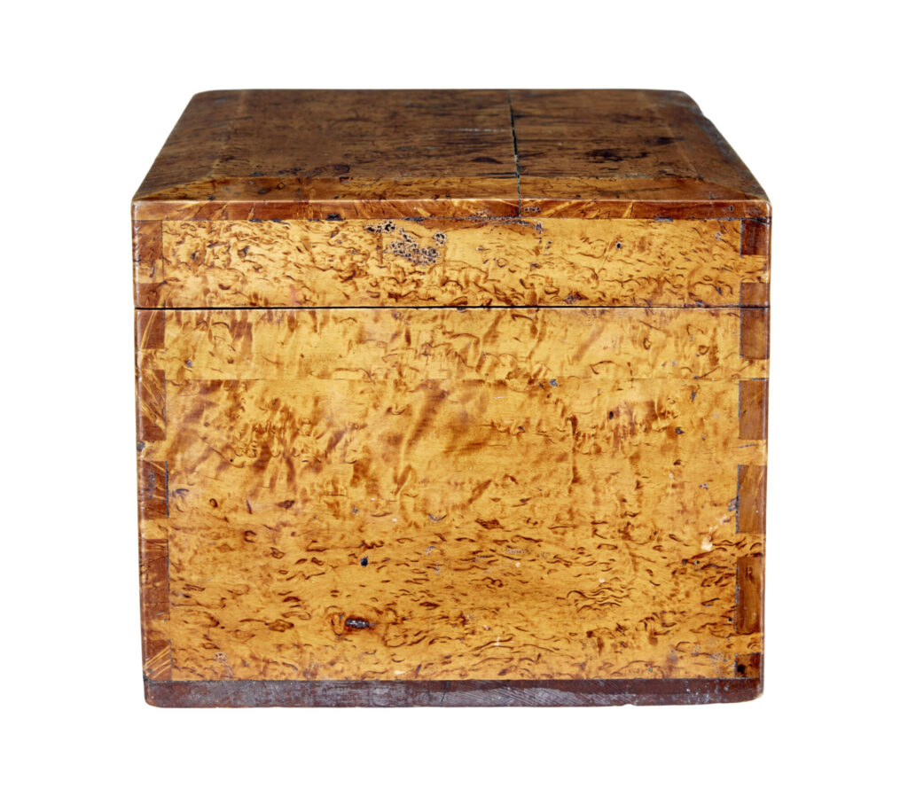 19th Century Burr Birch Sugar Box — image 8