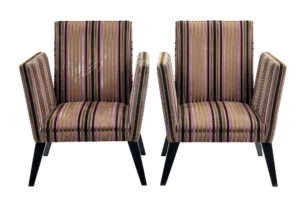 PAIR OF CONTEMPORARY LOUNGE ARMCHAIRS