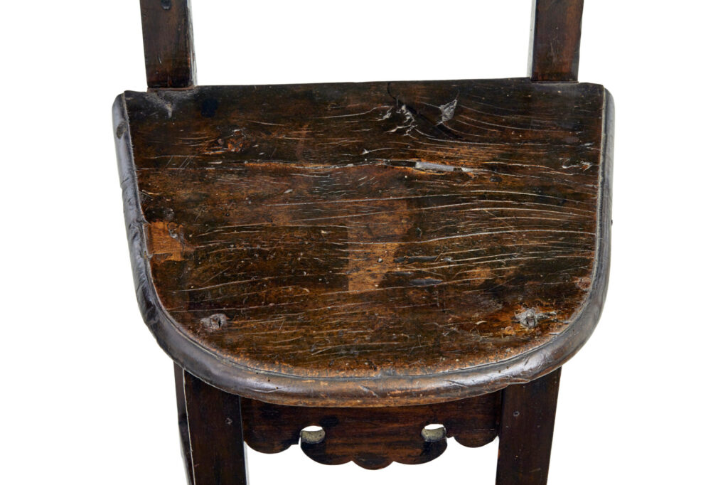 Pair of 19th Century Carolean Inspired Hall Chairs — image 5