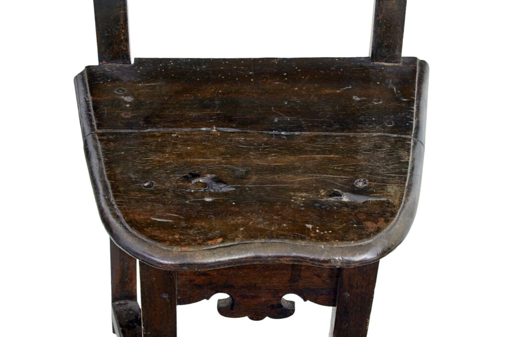Pair of 19th Century Carolean Inspired Hall Chairs — image 4