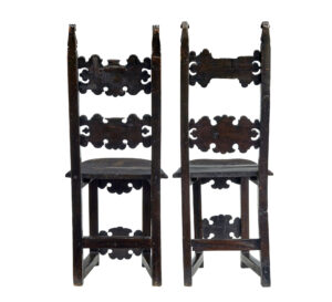 Pair of 19th Century Carolean Inspired Hall Chairs — thumbnail 6