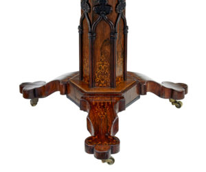 19th Century French Inlaid Mahogany Center Table — thumbnail 6