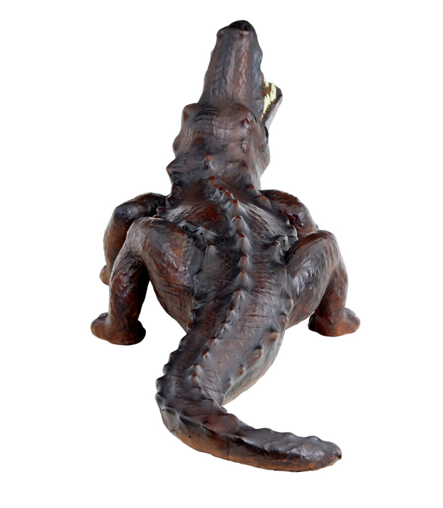 20th Century Decorative Leather Model of A Crocodile — image 4