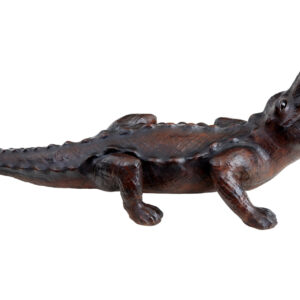 20TH CENTURY DECORATIVE LEATHER MODEL OF A CROCODILE