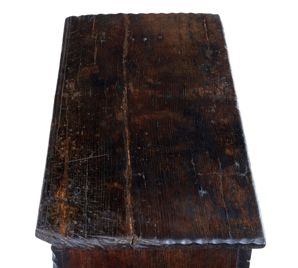 18th Century Carved Oak Coffer — image 3