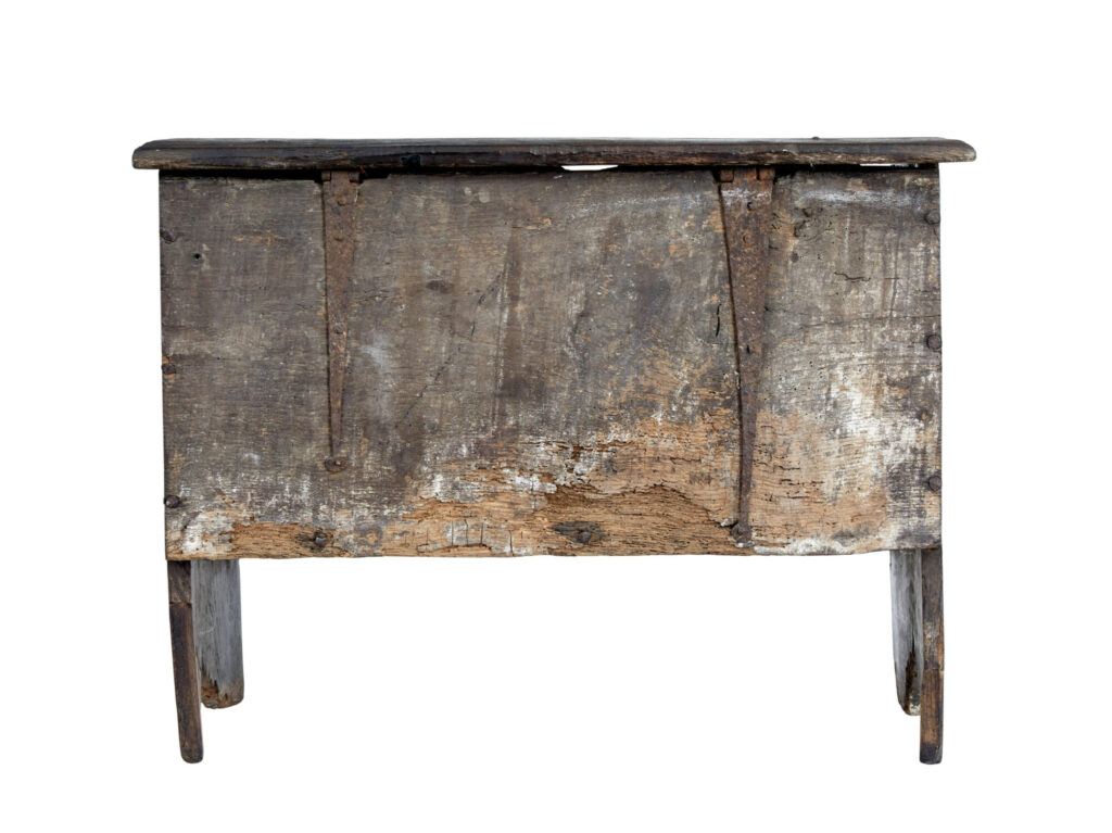 18th Century Carved Oak Coffer — image 6