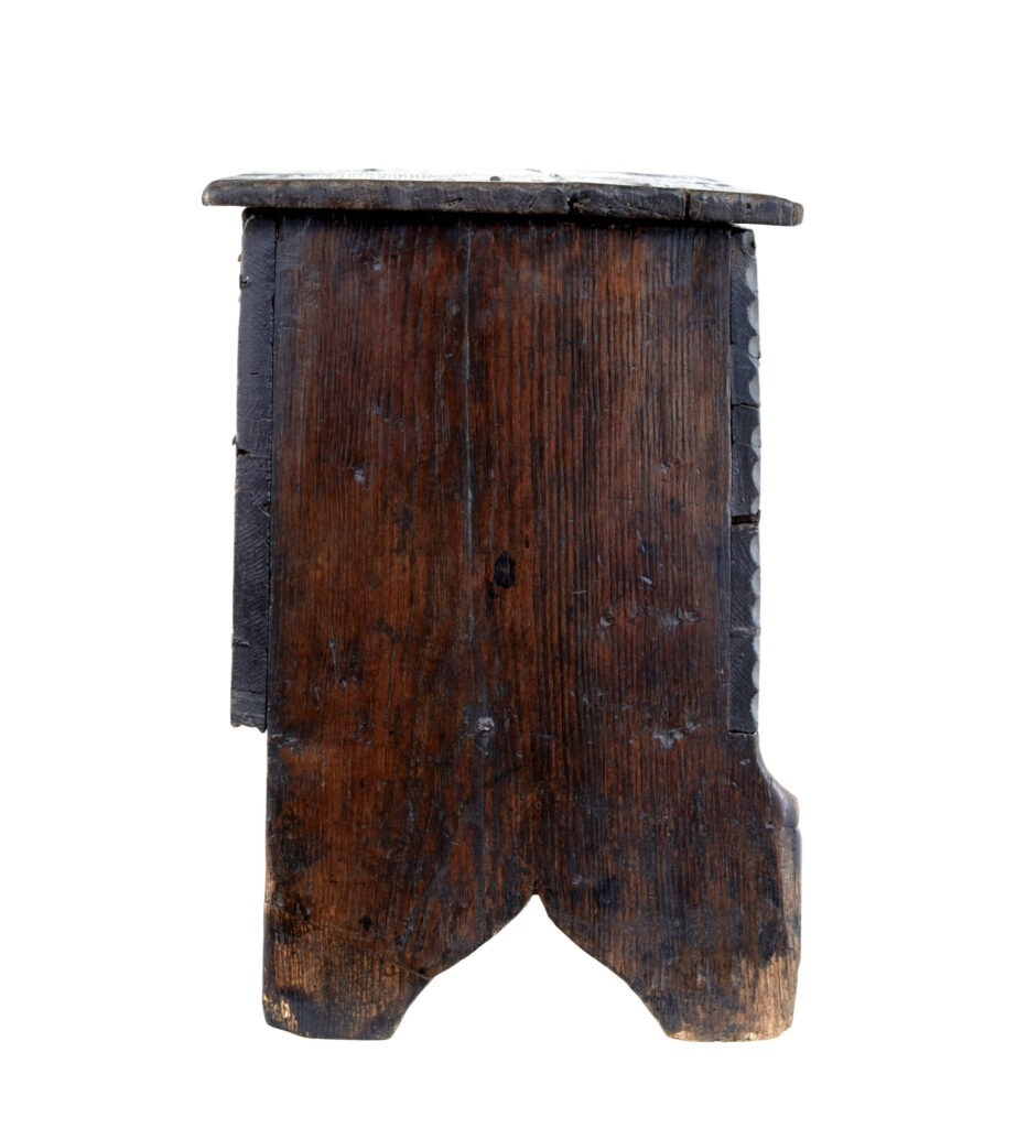 18th Century Carved Oak Coffer — image 5