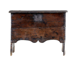 18th Century Carved Oak Coffer — thumbnail 1
