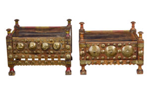 2 19th Century Moroccan Low Bedside Tables — thumbnail 1