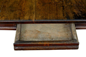 18th Century Rustic Swedish Walnut and Painted Kitchen Table — thumbnail 2