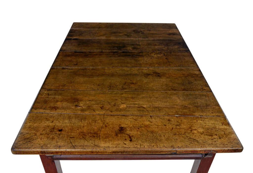 18th Century Rustic Swedish Walnut and Painted Kitchen Table — image 4
