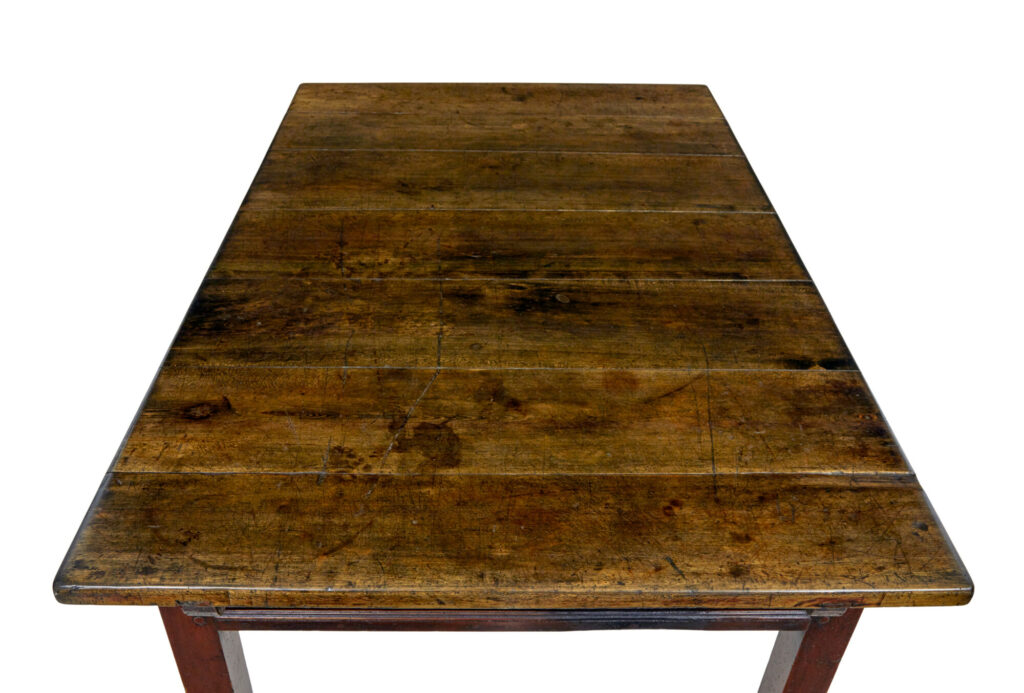 18th Century Rustic Swedish Walnut and Painted Kitchen Table — image 3