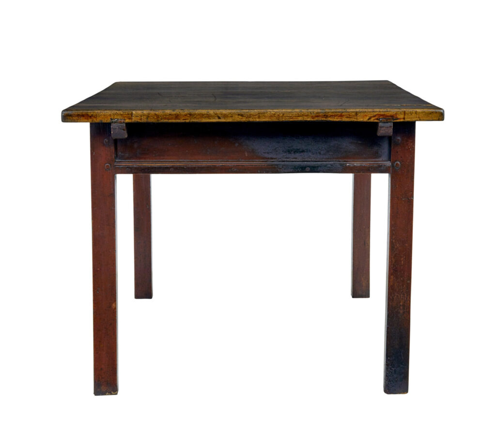 18th Century Rustic Swedish Walnut and Painted Kitchen Table — image 7