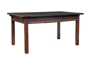 18th Century Rustic Swedish Walnut and Painted Kitchen Table — thumbnail 1