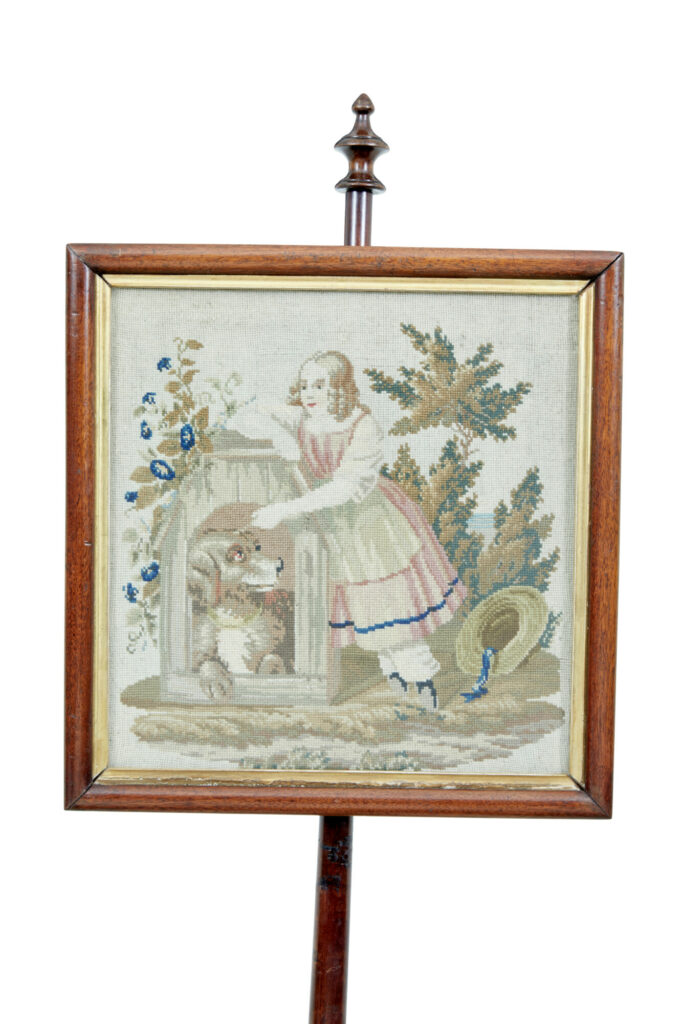 19th Century William Iv Mahogany Pole Screen — image 4