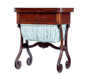 Early Victorian Mahogany Sewing Table — thumbnail 1