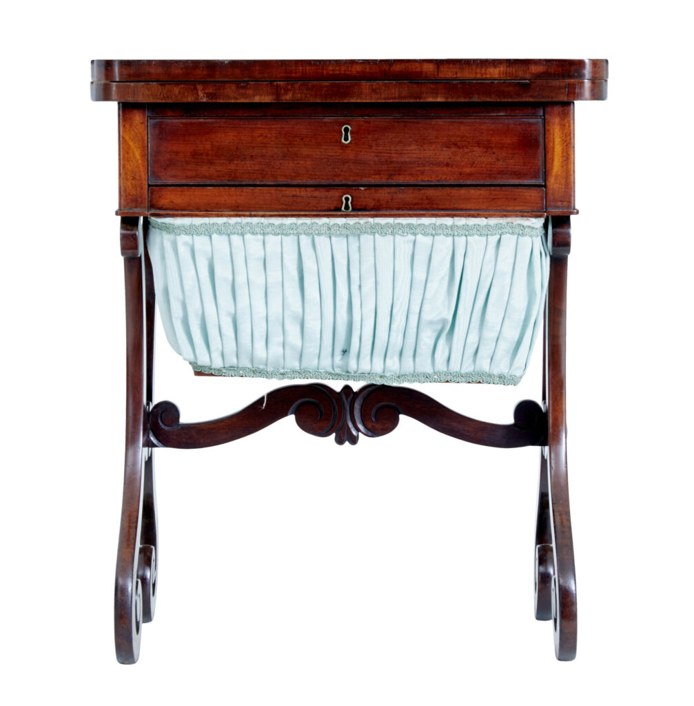 Early Victorian Mahogany Sewing Table — image 5