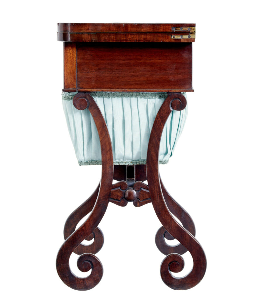 Early Victorian Mahogany Sewing Table — image 4