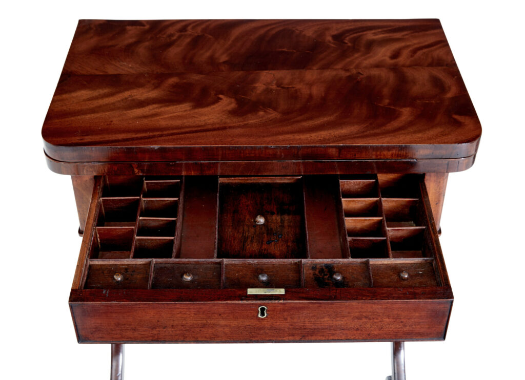 Early Victorian Mahogany Sewing Table — image 7