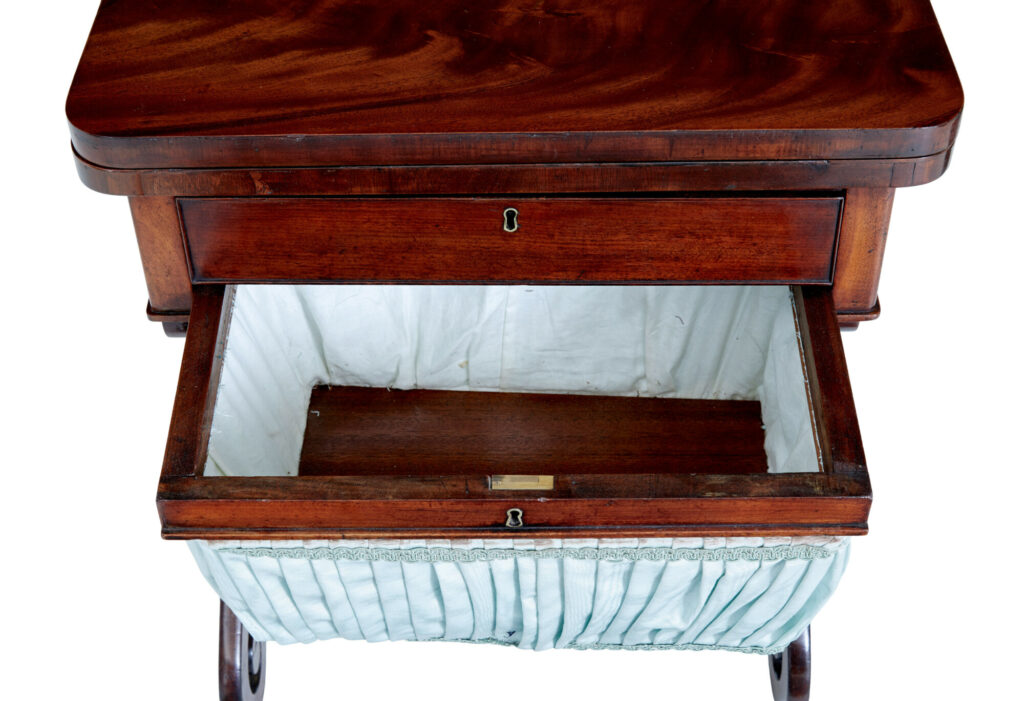 Early Victorian Mahogany Sewing Table — image 6