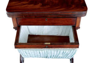 Early Victorian Mahogany Sewing Table — thumbnail 6