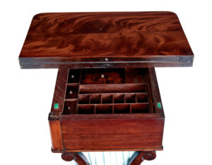 Early Victorian Mahogany Sewing Table — thumbnail 8