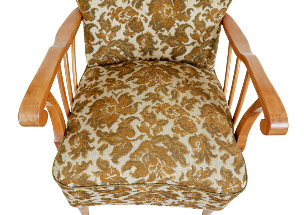 Pair of Mid Century Elm Scandinavian Armchairs — image 6