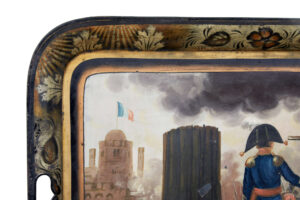 Rare 19th Century Toleware Tray Battle of Waterloo — thumbnail 5