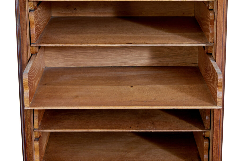 Early 20th Century Walnut Tambour Cabinet — image 9