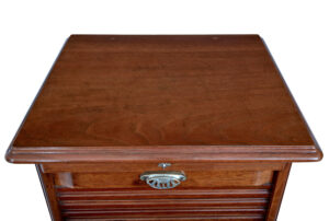 Early 20th Century Walnut Tambour Cabinet — thumbnail 2