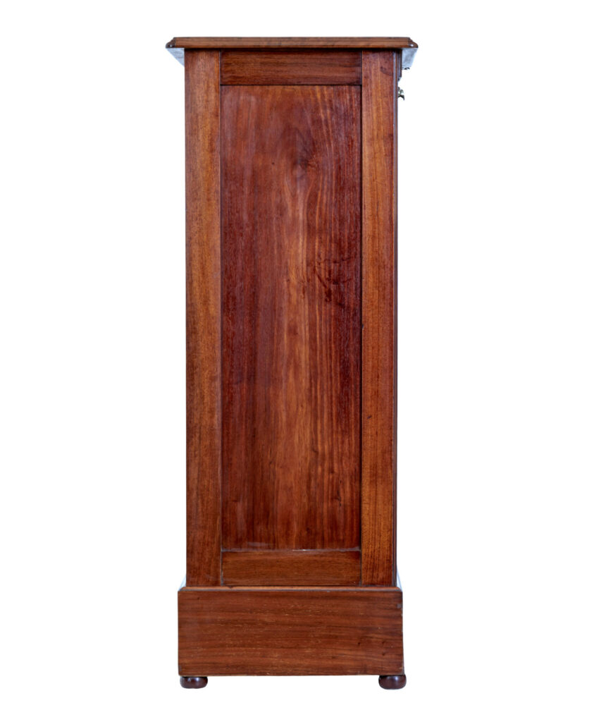 Early 20th Century Walnut Tambour Cabinet — image 5