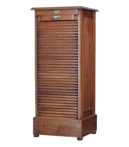 Early 20th Century Walnut Tambour Cabinet — thumbnail 1