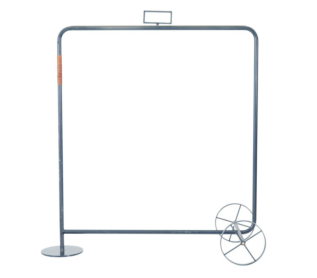 Mid 20th Century Scandinavian Steel Mobile Clothes Rail — image 5