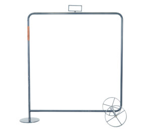 Mid 20th Century Scandinavian Steel Mobile Clothes Rail — thumbnail 5