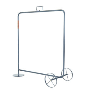 MID 20TH CENTURY SCANDINAVIAN STEEL MOBILE CLOTHES RAIL