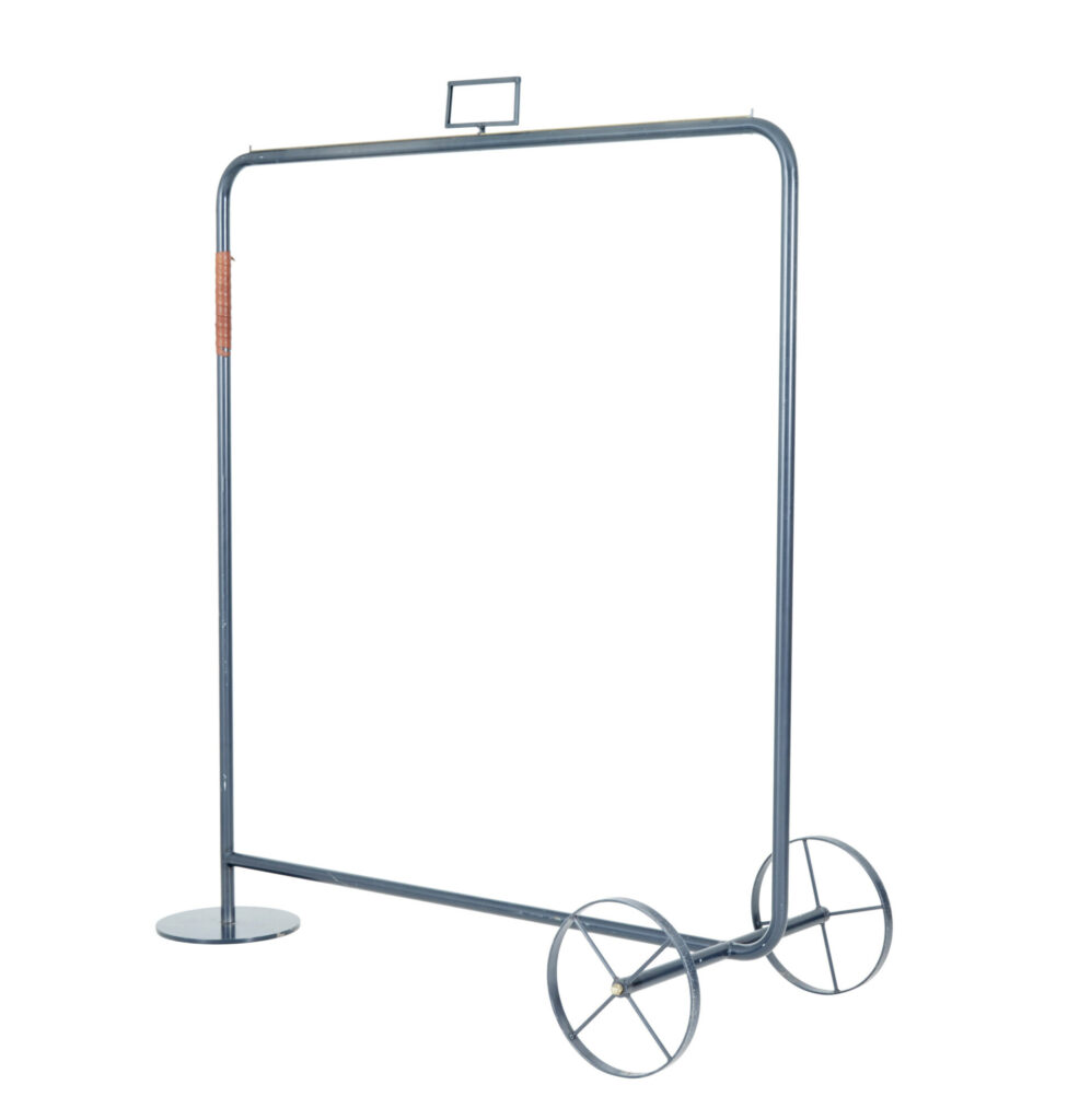 Mid 20th Century Scandinavian Steel Mobile Clothes Rail