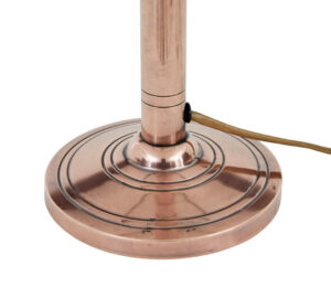 Mid 20th Century Copper and Frosted Glass Table Lamp — thumbnail 5