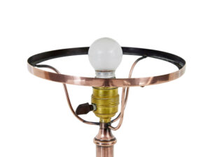 Mid 20th Century Copper and Frosted Glass Table Lamp — thumbnail 4