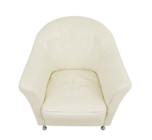 Pair of Mid-20th Century Scandinavian Leather Tub Armchairs — thumbnail 4
