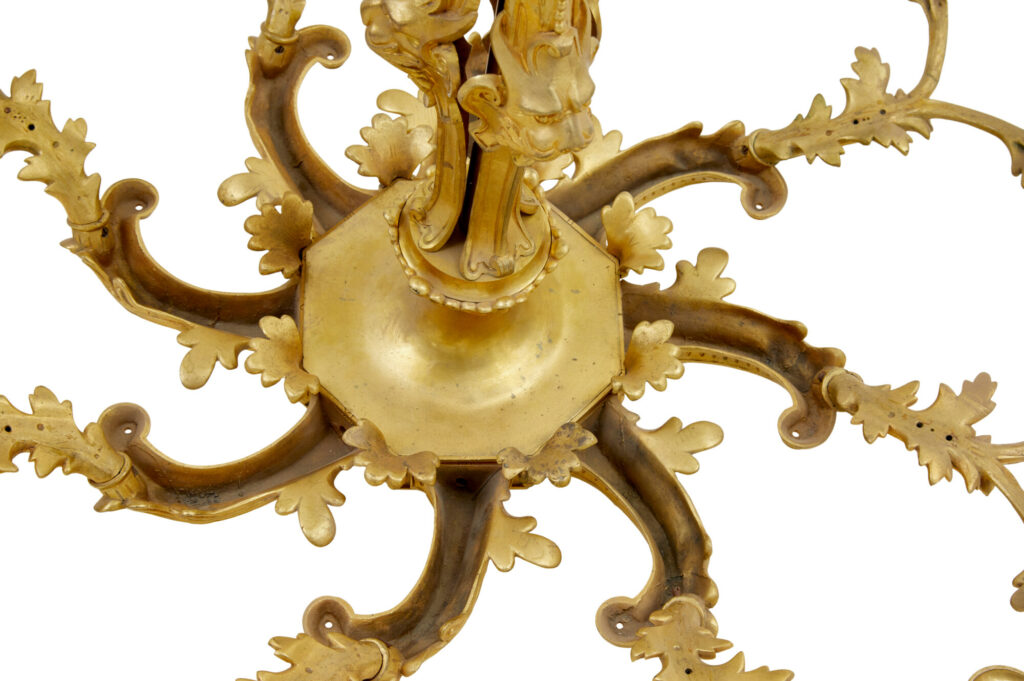 19th Century French Gilded Ormolu 8-Arm Chandelier — image 4