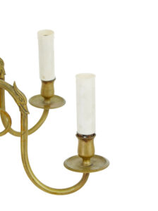 Early 20th Century 6 Arm Brass Chandelier — thumbnail 4