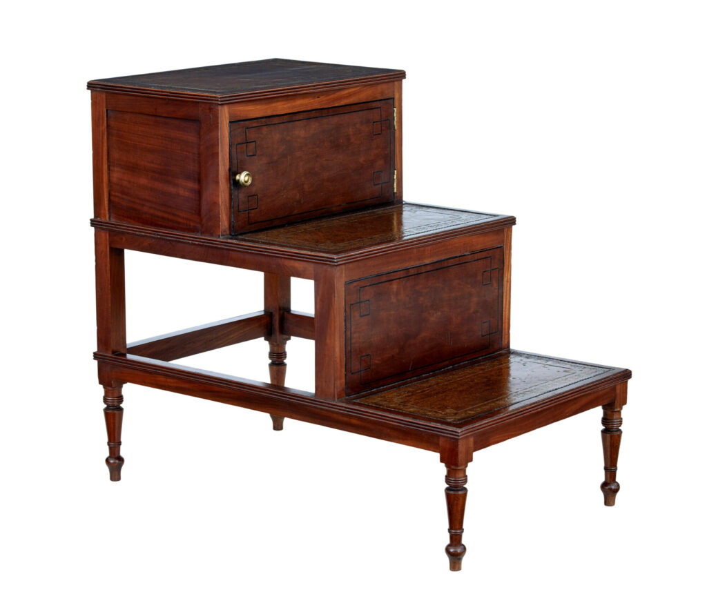 Set of Mid 19th Century Mahogany Library Steps