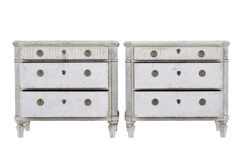 Pair of 19th Century Painted Chest of Drawers — image 10